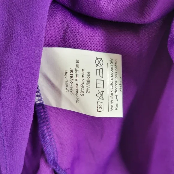 Hanna Nikole Purple Midi Dress Plus‎ Size 20W Empire waist Flutter Sleeve - Picture 7 of 7